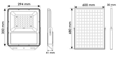 Projecteur Solaire Panneau Solaire 40w-3000°k-4320lm