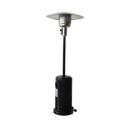  Chauffage D'extérieur à Gaz 13kw - Siberia - Parasol Chauffant Noir. Avec Roulettes Et Stabilisateur