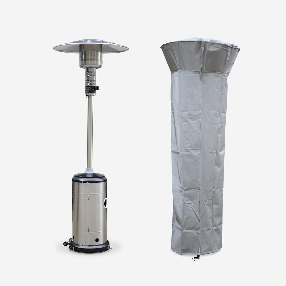  Chauffage D'extérieur Gaz 12.5kw - Finland - Parasol Chauffant En Acier Inoxydable. Réglable. Porte En Façade. Roulettes Et Housse