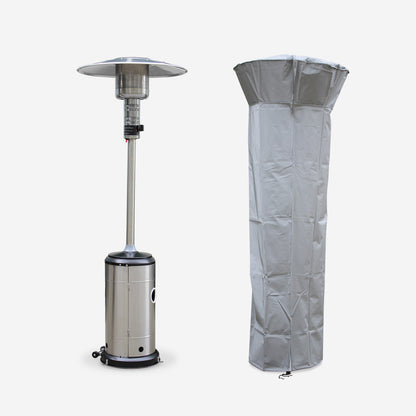  Chauffage D'extérieur Gaz 12.5kw - Finland - Parasol Chauffant En Acier Inoxydable. Réglable. Porte En Façade. Roulettes Et Housse