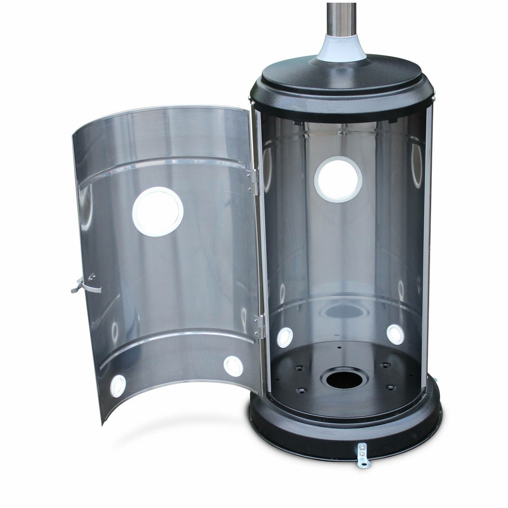  Chauffage D'extérieur Gaz 12.5kw - Finland - Parasol Chauffant En Acier Inoxydable. Réglable. Porte En Façade. Roulettes Et Housse