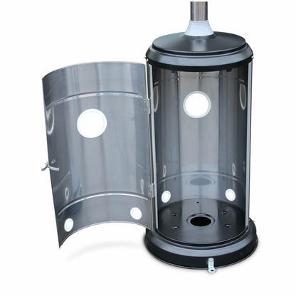  Chauffage D'extérieur Gaz 12.5kw - Finland - Parasol Chauffant En Acier Inoxydable. Réglable. Porte En Façade. Roulettes Et Housse