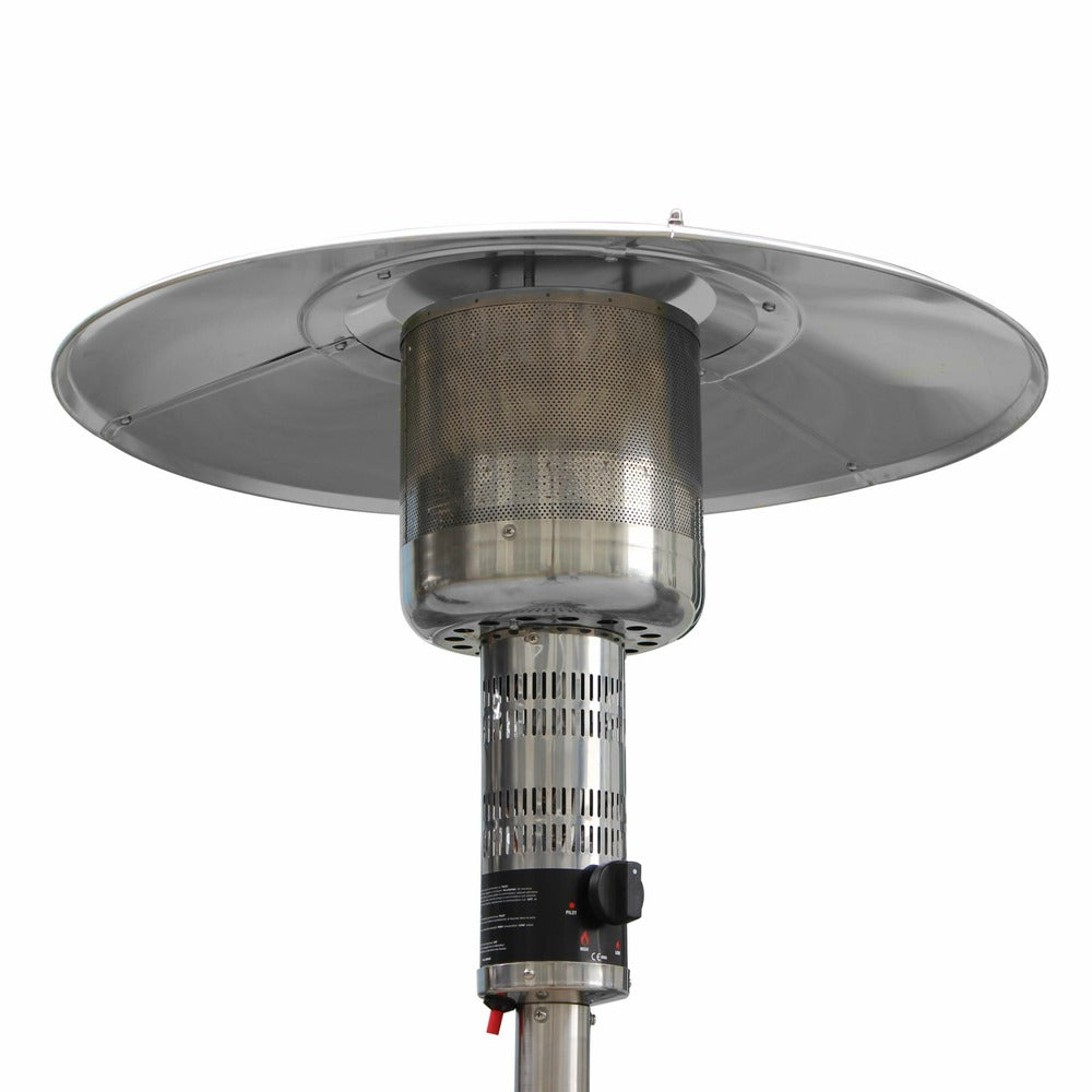  Chauffage D'extérieur Gaz 12.5kw - Finland - Parasol Chauffant En Acier Inoxydable. Réglable. Porte En Façade. Roulettes Et Housse