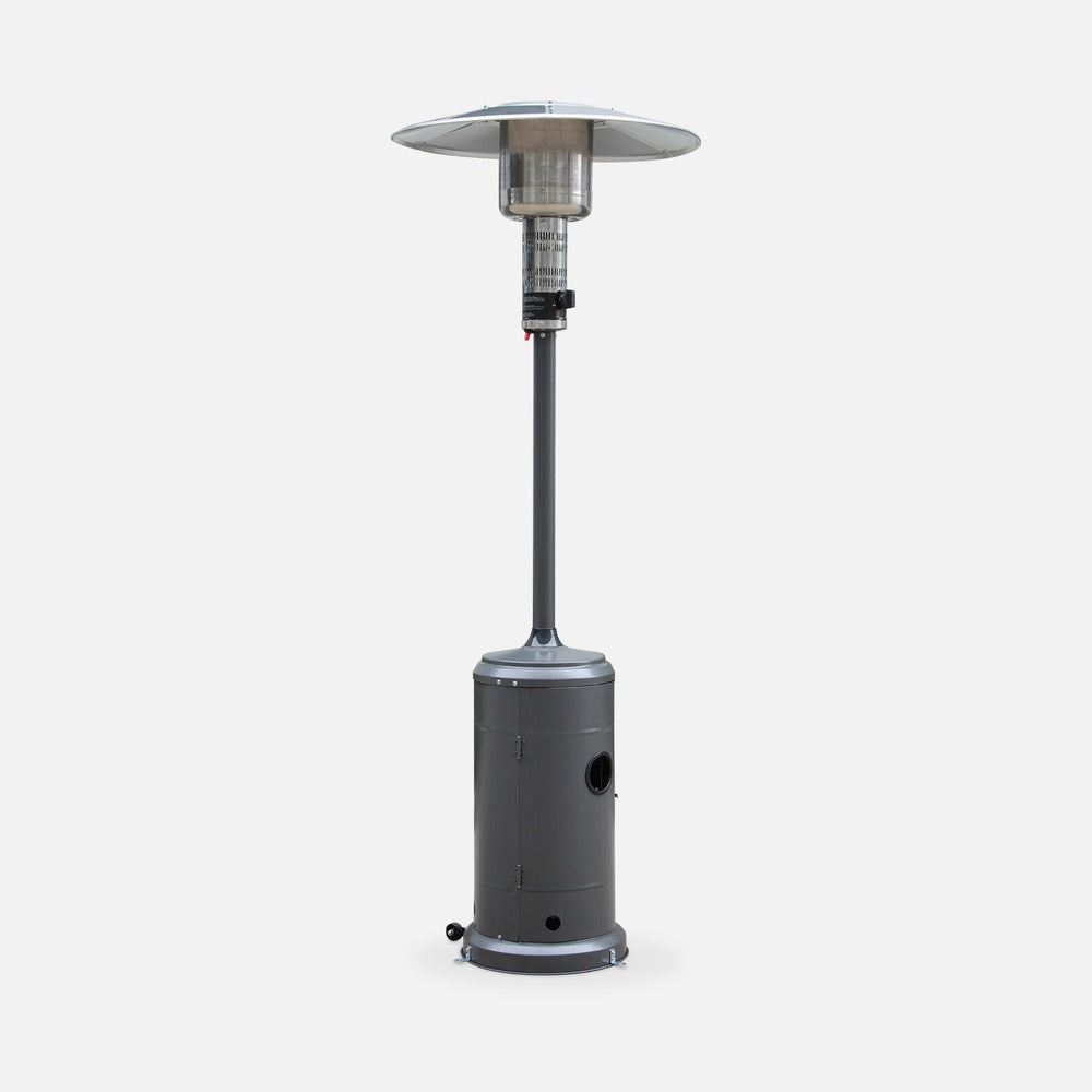  Chauffage D'extérieur Gaz 12.5kw - Finland - Parasol Chauffant Gris. Réglable. Porte En Façade Et Roulettes