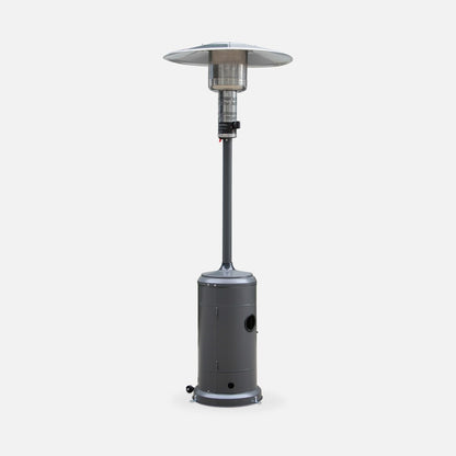  Chauffage D'extérieur Gaz 12.5kw - Finland - Parasol Chauffant Gris. Réglable. Porte En Façade Et Roulettes