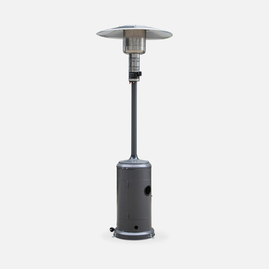  Chauffage D'extérieur Gaz 12.5kw - Finland - Parasol Chauffant Gris. Réglable. Porte En Façade Et Roulettes