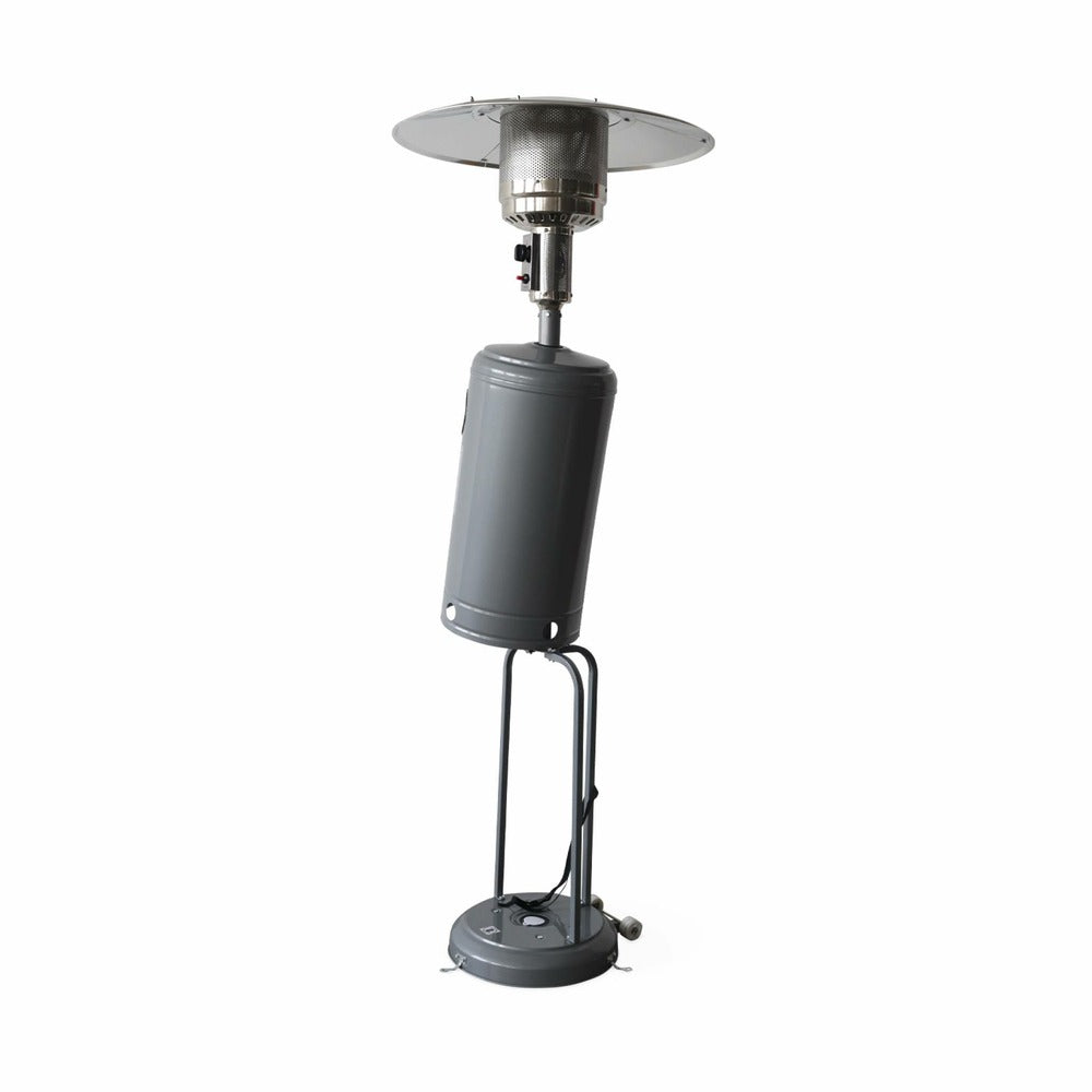  Chauffage D'extérieur à Gaz 13kw - Siberia - Parasol Chauffant Gris. Avec Roulettes Et Stabilisateur