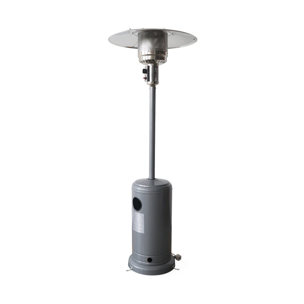  Chauffage D'extérieur à Gaz 13kw - Siberia - Parasol Chauffant Gris. Avec Roulettes Et Stabilisateur