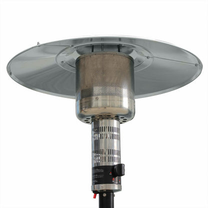  Chauffage D'extérieur Gaz 12.5kw - Finland - Parasol Chauffant Noir. Réglable. Porte En Façade Et Roulettes
