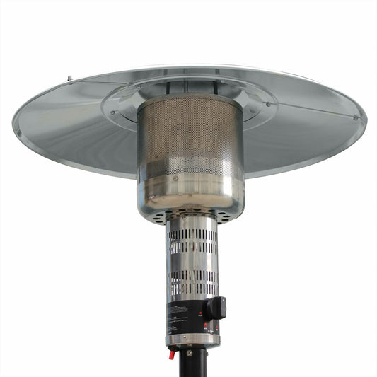 Chauffage D'extérieur Gaz 12.5kw - Finland - Parasol Chauffant Noir. Réglable. Porte En Façade Et Roulettes