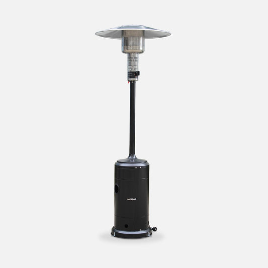  Chauffage D'extérieur Gaz 12.5kw - Finland - Parasol Chauffant Noir. Réglable. Porte En Façade Et Roulettes