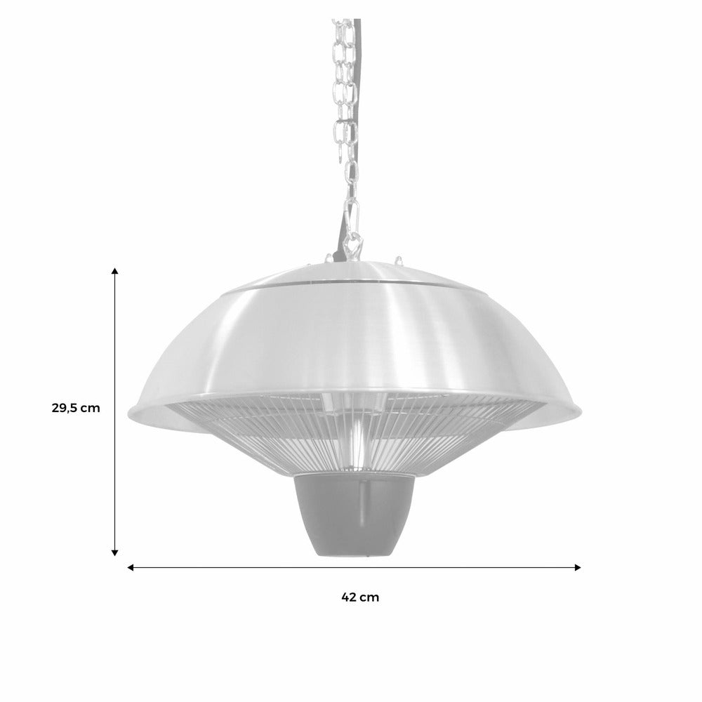  Parasol Chauffant électrique Suspendu 1500w – Oslo – Chauffage D’extérieur Type Halogène. Kit De Suspension Inclus (chaîne Et