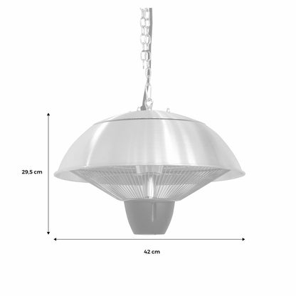  Parasol Chauffant électrique Suspendu 1500w – Oslo – Chauffage D’extérieur Type Halogène. Kit De Suspension Inclus (chaîne Et