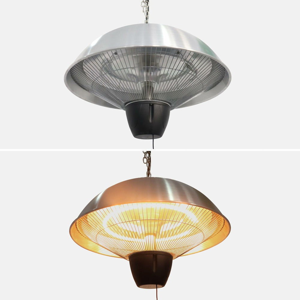  Parasol Chauffant électrique Suspendu 1500w – Oslo – Chauffage D’extérieur Type Halogène. Kit De Suspension Inclus (chaîne Et