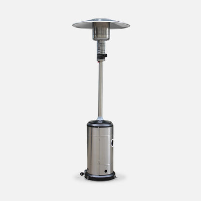  Chauffage D'extérieur Gaz 12.5kw - Finland - Parasol Chauffant En Acier Inoxydable. Réglable. Porte En Façade Et Roulettes