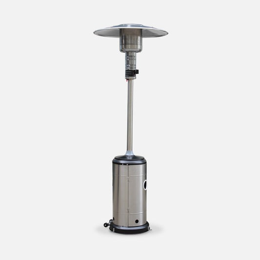  Chauffage D'extérieur Gaz 12.5kw - Finland - Parasol Chauffant En Acier Inoxydable. Réglable. Porte En Façade Et Roulettes
