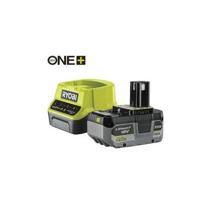 Ryobi 1 Batterie Lithium+ 18v - 4,0 Ah Compacte Et 1 Chargeur Rapide 2,0 A