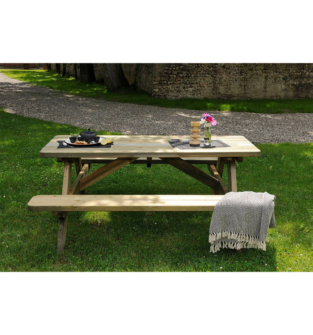  Robuste - Table Pique-nique - L. 180 Cm