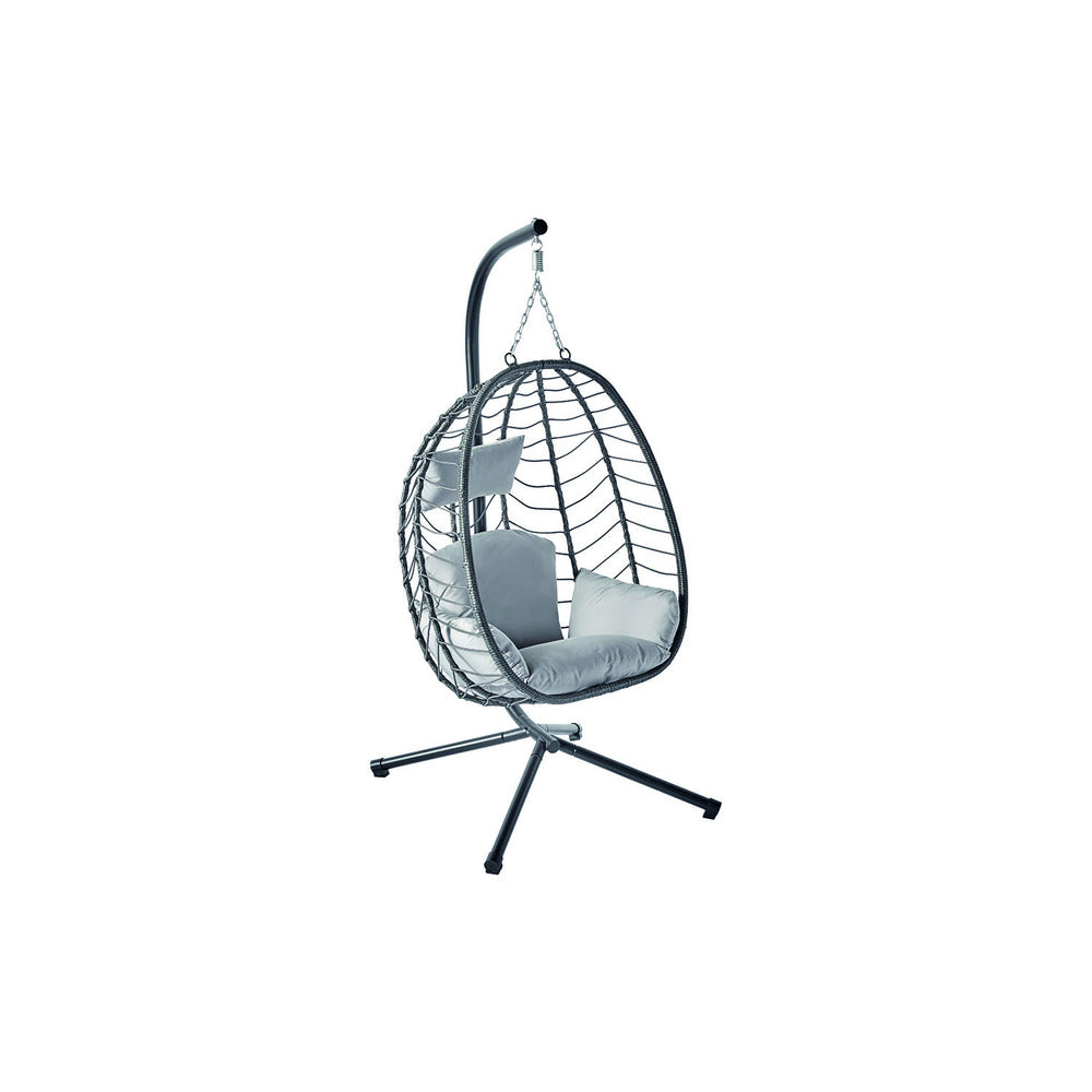  Lima Gris- Fauteuil Suspendu Résine & Acier
