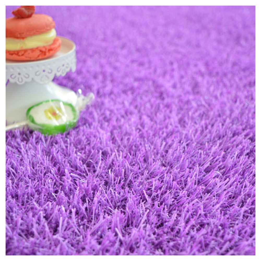  Gazon Synthétique Happy Party - Couleur Violet - Classé Feu - 20mm - 1m X 8m