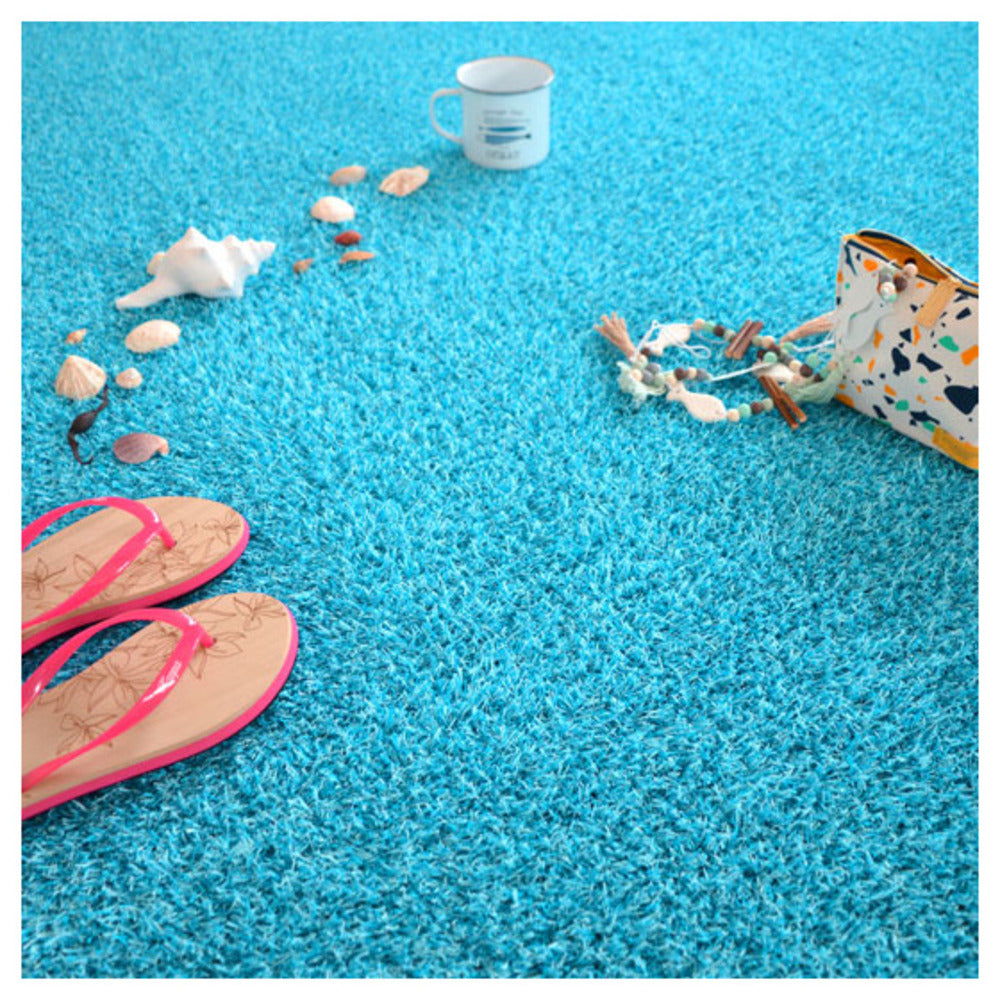  Gazon Synthétique Happy Party - Couleur Bleu - Classé Feu - 20mm - 2m X 8m