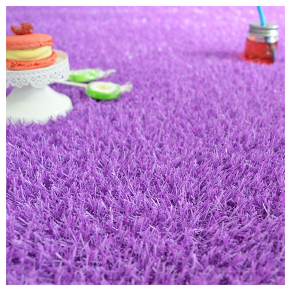  Gazon Synthétique Happy Party - Couleur Violet - Classé Feu - 20mm - 2m X 8m