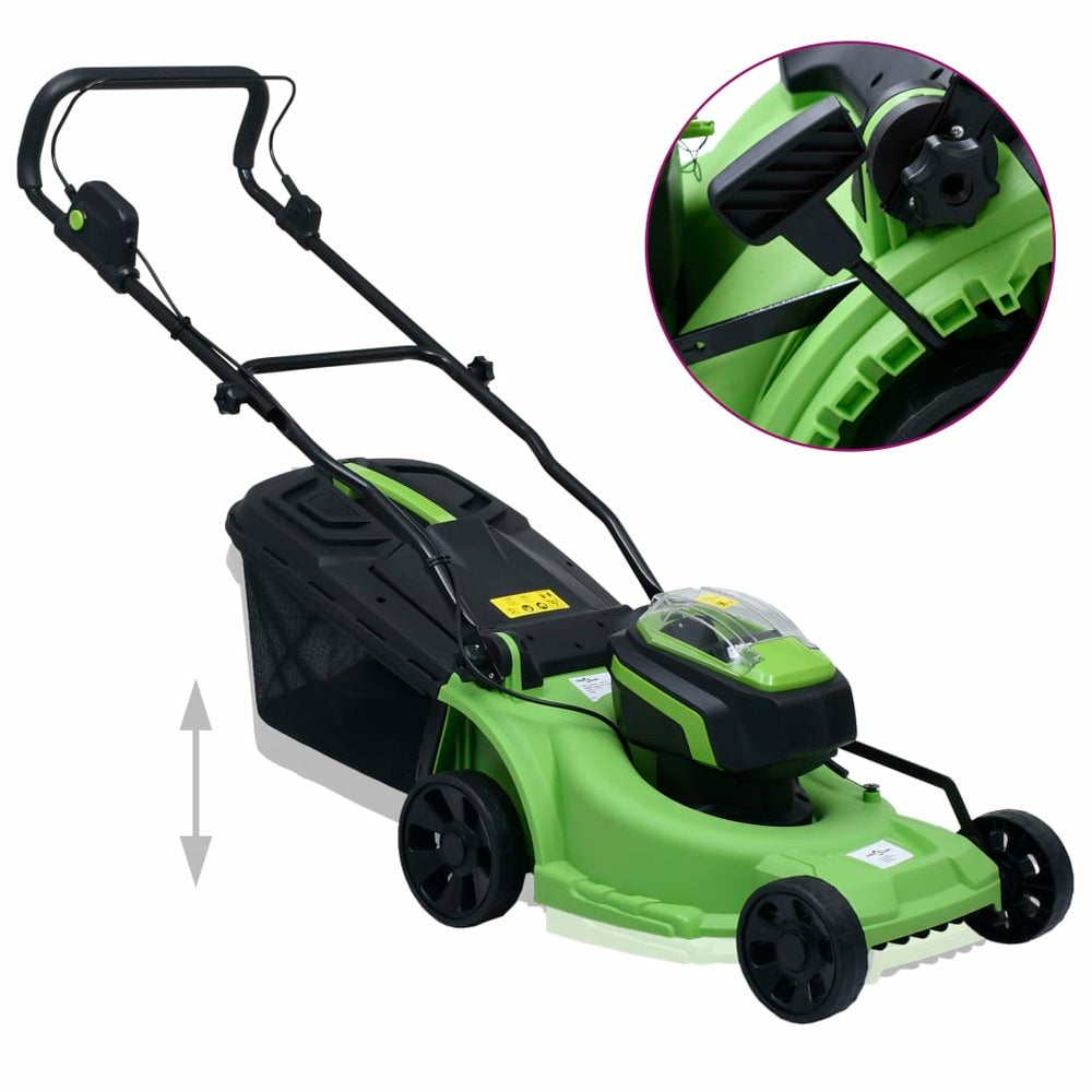 VIDAXL Tondeuse à Gazon Sans Fil Et Jeu D'outils électriques De Jardin