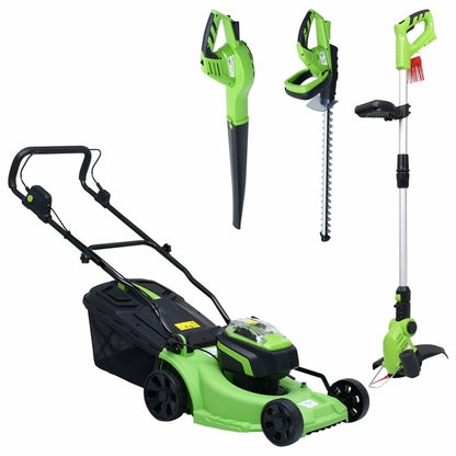 VIDAXL Tondeuse à Gazon Sans Fil Et Jeu D'outils électriques De Jardin
