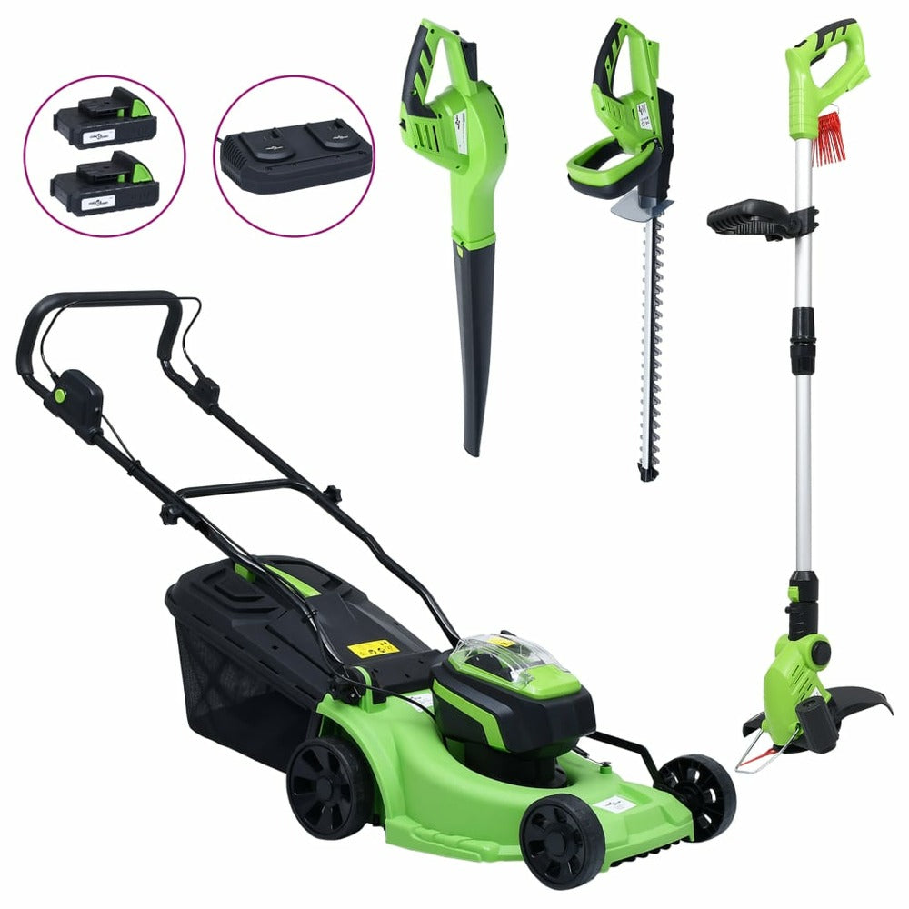 VIDAXL Tondeuse à Gazon Sans Fil Et Jeu D'outils électriques De Jardin