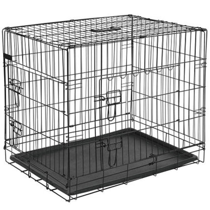  Caisse De Transport Pour Chien 63x44x50,5 Cm Métal Noir