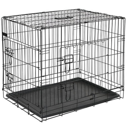 Caisse De Transport Pour Chien 63x44x50,5 Cm Métal Noir