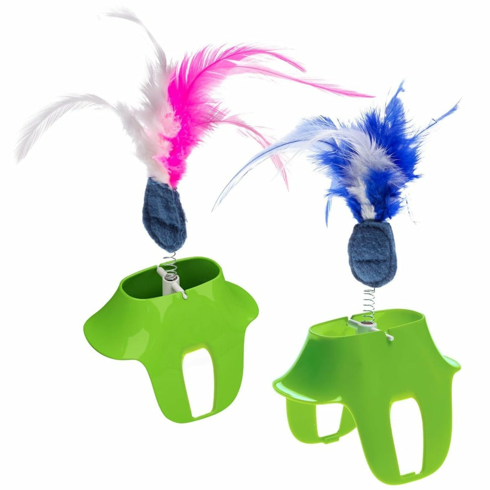 FERPLAST Jouet Pour Chat Amusement En Circuit Turbine Blanc