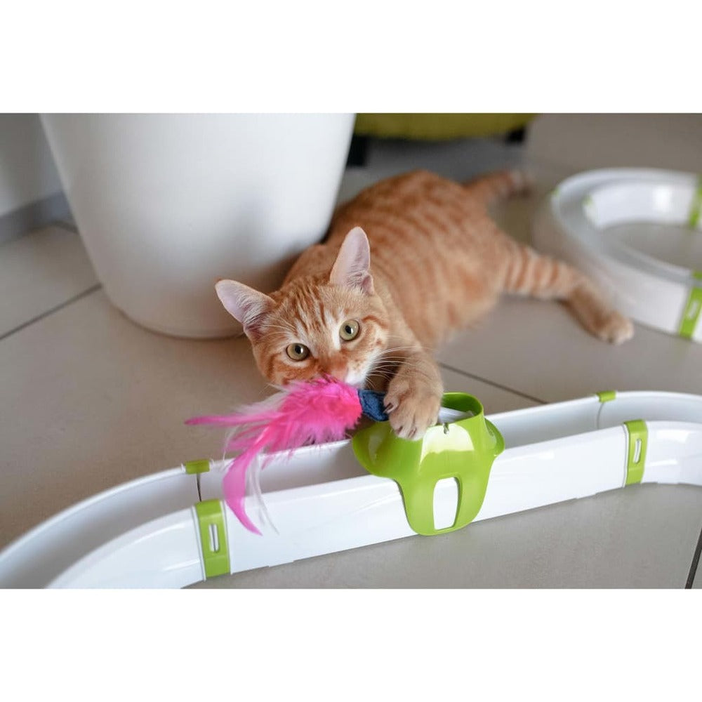 FERPLAST Jouet Pour Chat Amusement En Circuit Turbine Blanc