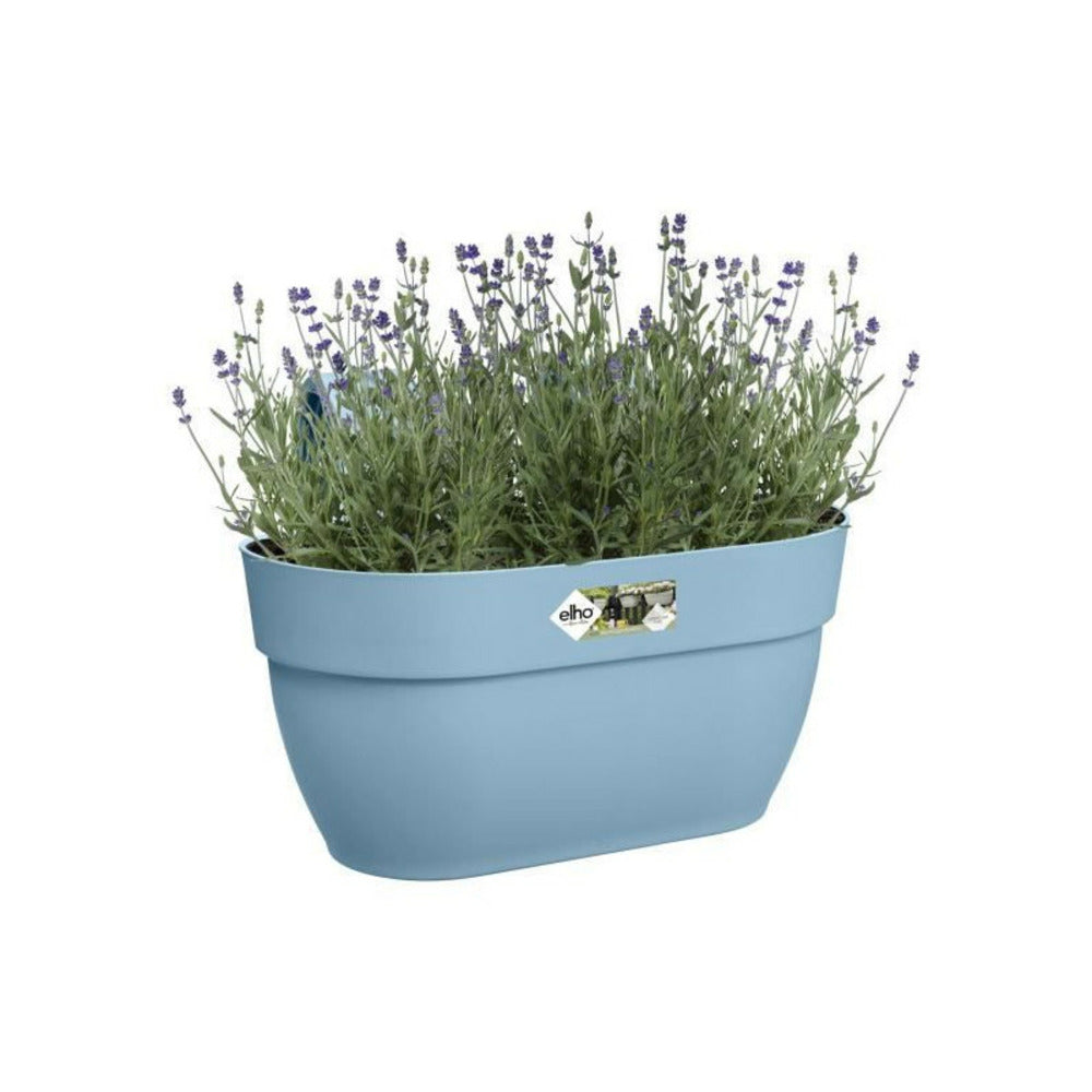 Elho - Pot De Fleurs - Vibia Campana Easy Hanger Medium - Bleu Vintage - Balcon Extérieur - L 24.1 X W 36 X H 26.5 Cm