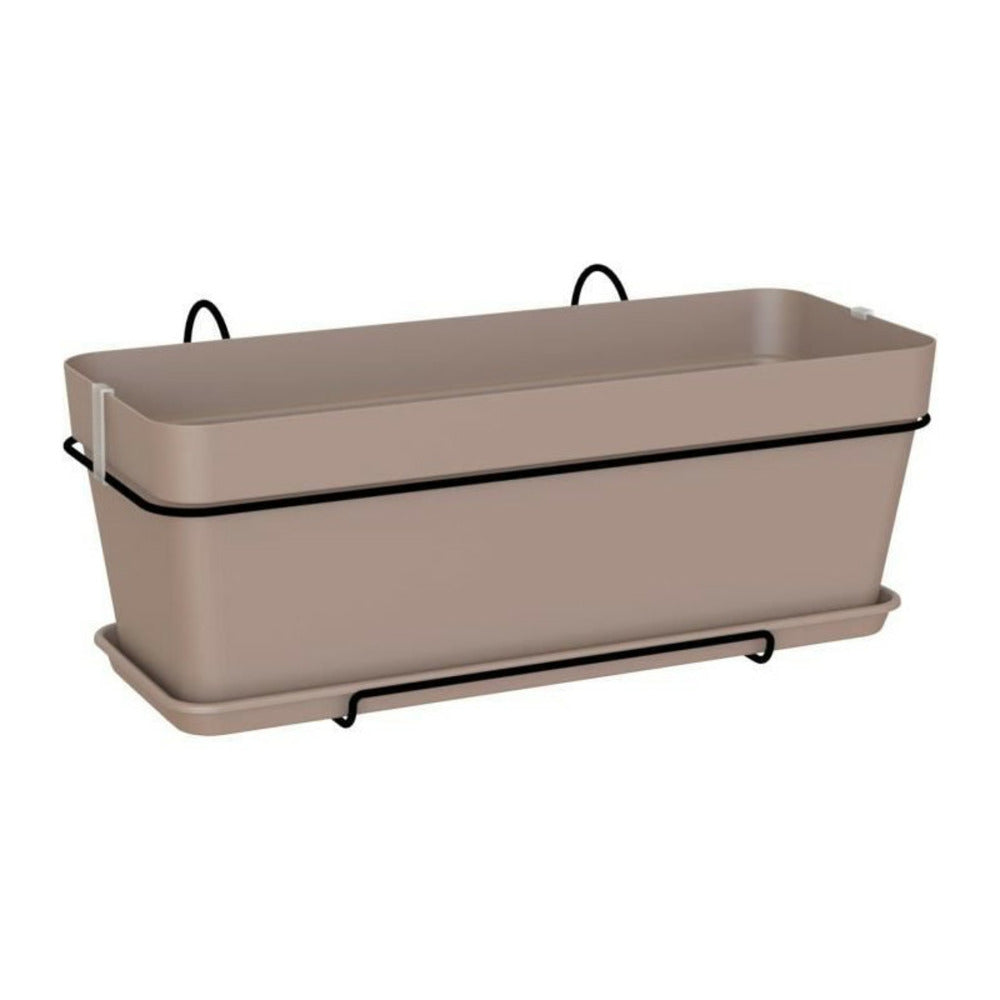 - Kit Jardiniere Capri 50cm V2 Taupe 50,2 X 28,5 X H20,7 Cm - 1,54l
