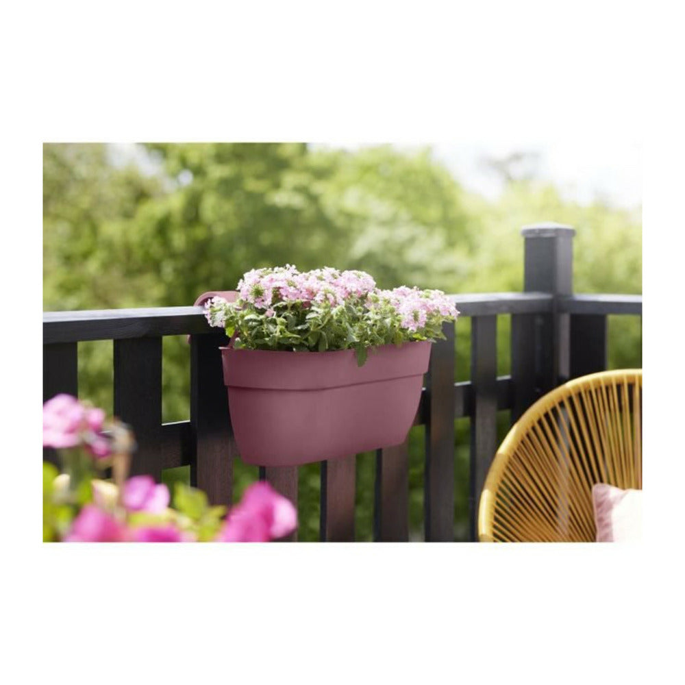 Elho - Pot De Fleurs - Vibia Campana Easy Hanger Large - Rose Poussiere - Balcon Extérieur - L 24.1 X W 46 X H 26.5 Cm