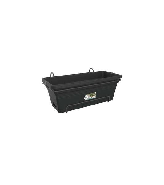 Elho Balconniere Green Basics Allin1 55 - Extérieur & Balcon - Xl - L 32,3 X W 56,4 X H 22,7 Cm - Vivre Noir