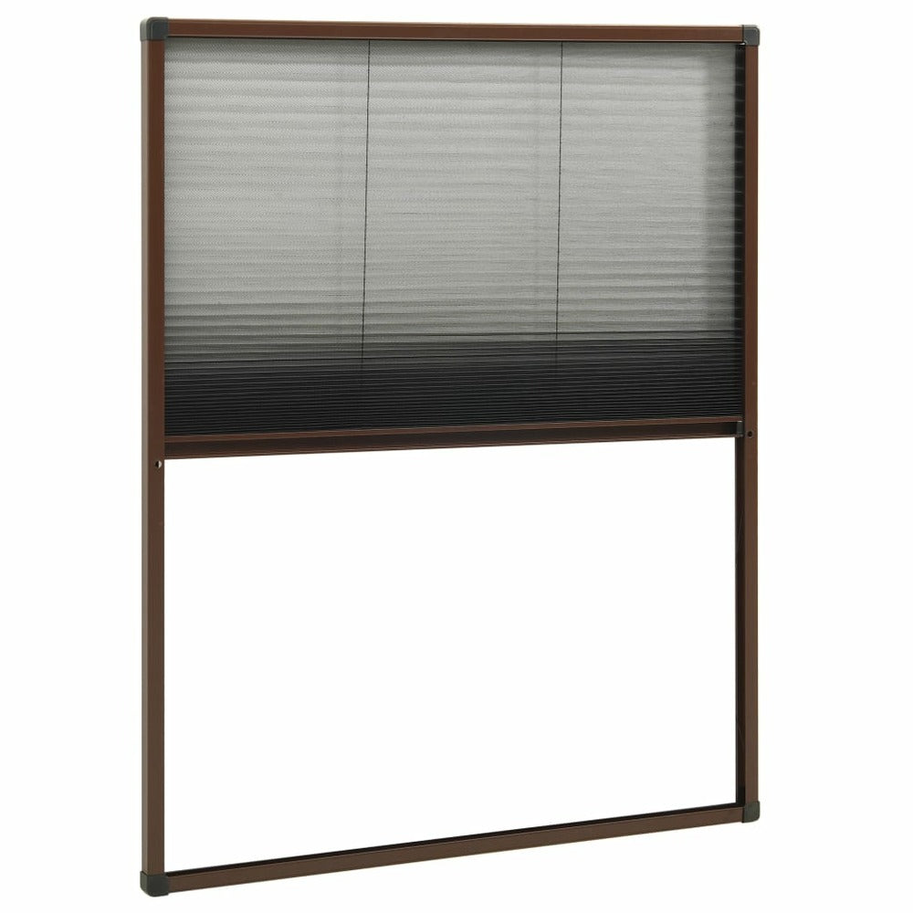 VIDAXL Moustiquaire Plissée Pour Fenêtre Aluminium Marron 60x80 Cm