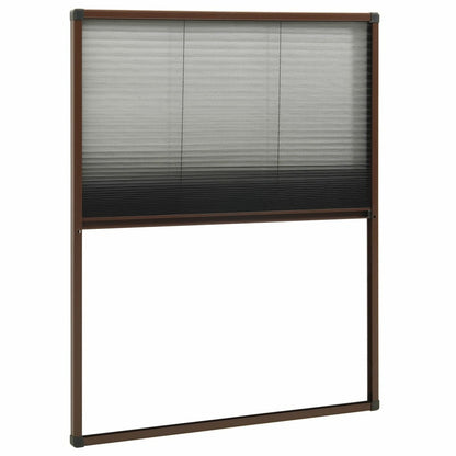 VIDAXL Moustiquaire Plissée Pour Fenêtre Aluminium Marron 60x80 Cm