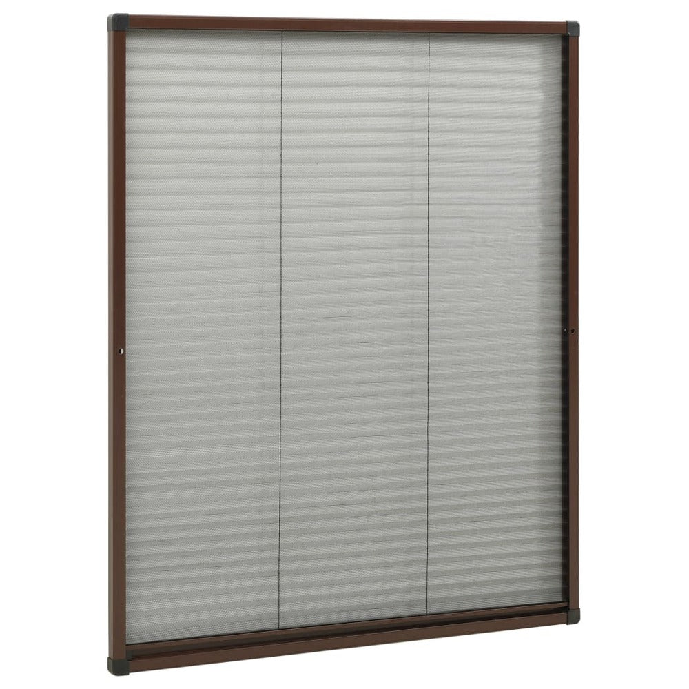 VIDAXL Moustiquaire Plissée Pour Fenêtre Aluminium Marron 60x80 Cm