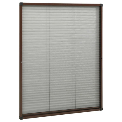 VIDAXL Moustiquaire Plissée Pour Fenêtre Aluminium Marron 60x80 Cm