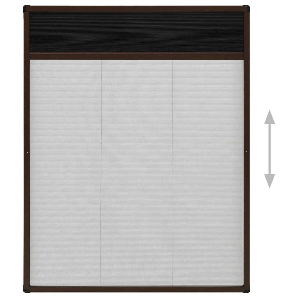 VIDAXL Moustiquaire Plissée Pour Fenêtre Aluminium Marron 60x80 Cm