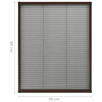VIDAXL Moustiquaire Plissée Pour Fenêtre Aluminium Marron 60x80 Cm