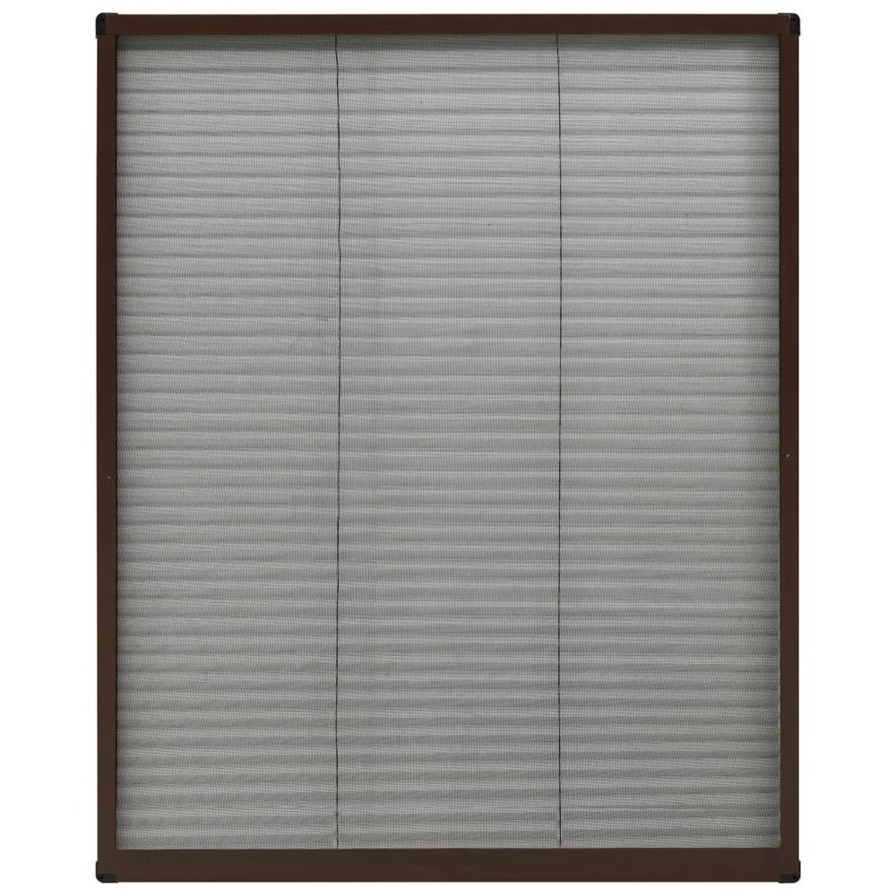 VIDAXL Moustiquaire Plissée Pour Fenêtre Aluminium Marron 60x80 Cm