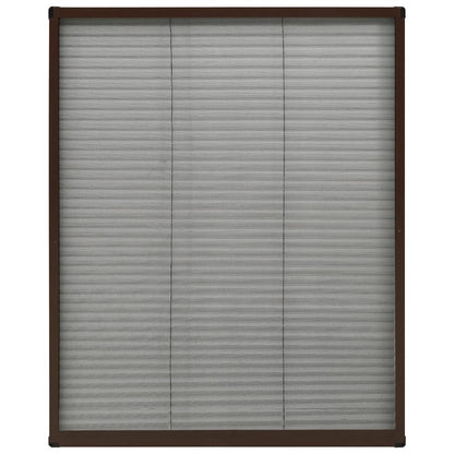VIDAXL Moustiquaire Plissée Pour Fenêtre Aluminium Marron 60x80 Cm
