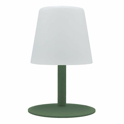  Lampe De Table Sans Fil Led Standy Mini Vert Acier H25cm
