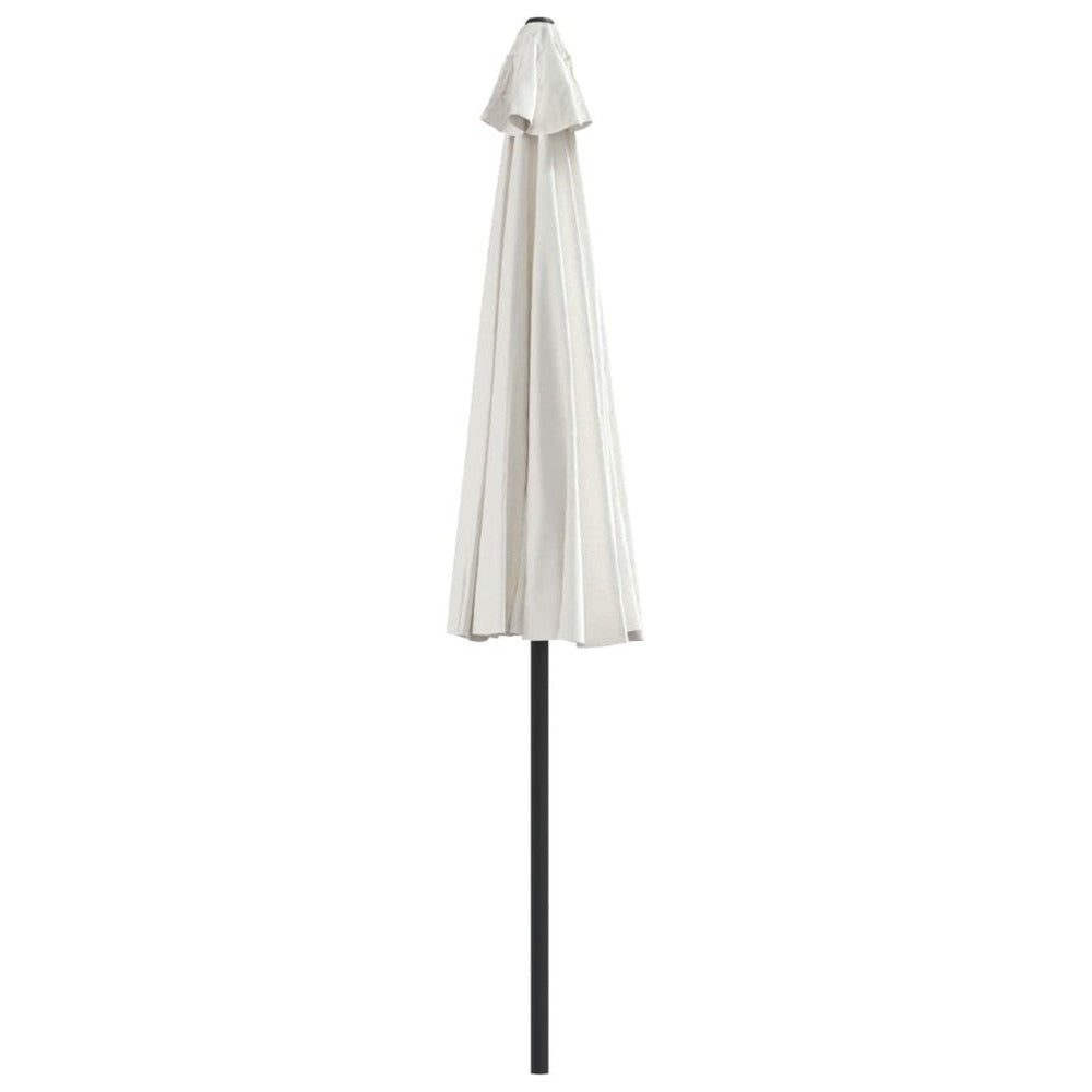 VIDAXL Parasol De Balcon Avec Mât En Aluminium Sable 270x144 Cm Demi