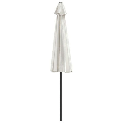 VIDAXL Parasol De Balcon Avec Mât En Aluminium Sable 270x144 Cm Demi