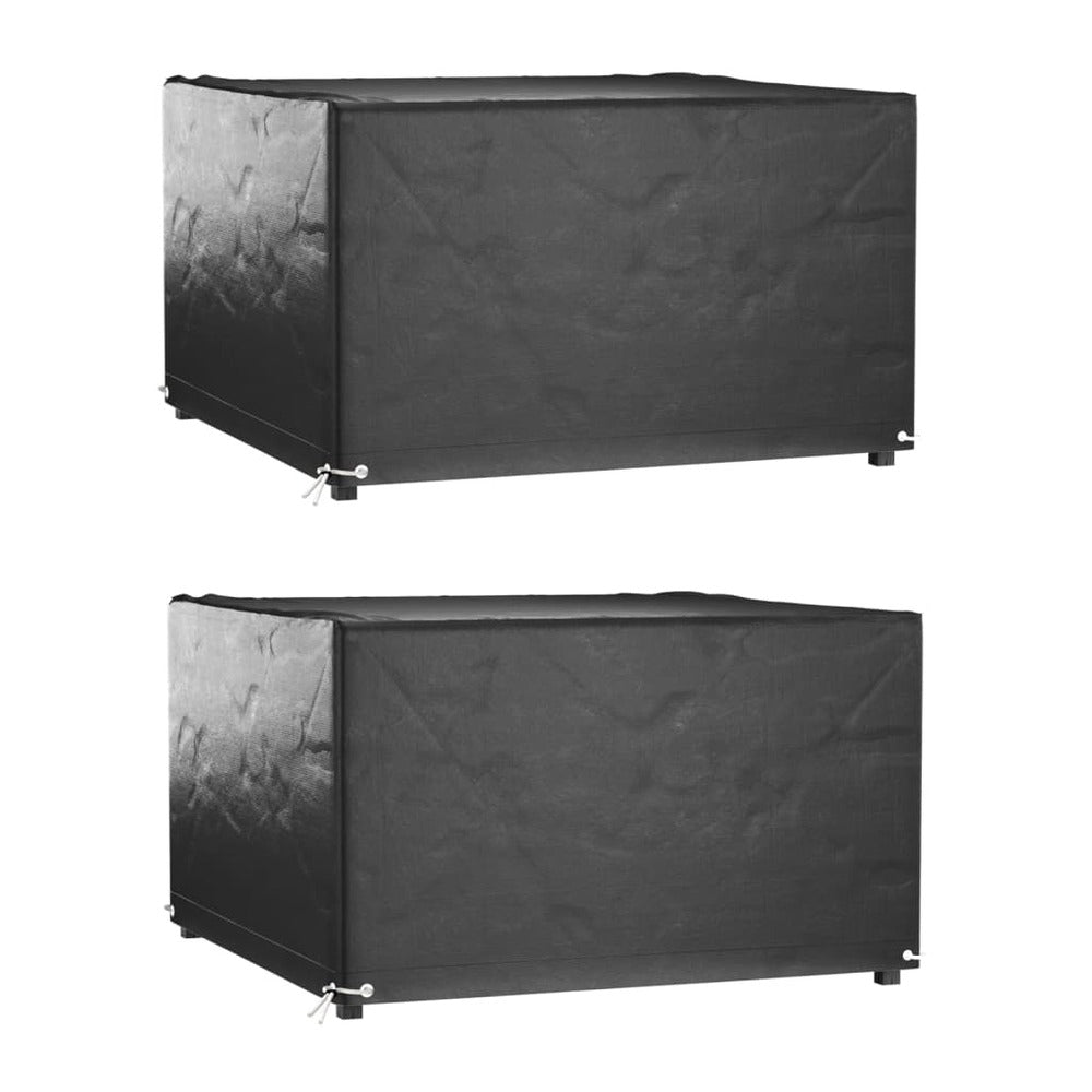 VIDAXL Housses De Salon De Jardin 2 Pcs 8 œillets 132x132x80 Cm Carré