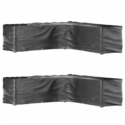 VIDAXL Housses De Salon De Jardin En Forme De L 2 Pcs 20 œillets